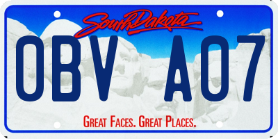 SD license plate 0BVA07
