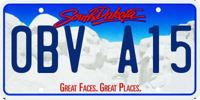 SD license plate 0BVA15