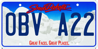 SD license plate 0BVA22