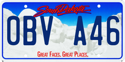 SD license plate 0BVA46