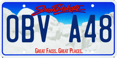 SD license plate 0BVA48