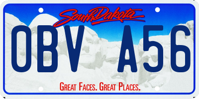 SD license plate 0BVA56