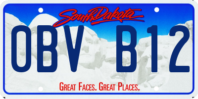 SD license plate 0BVB12