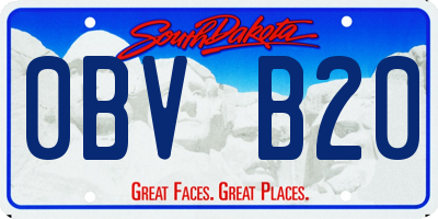 SD license plate 0BVB20