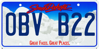 SD license plate 0BVB22
