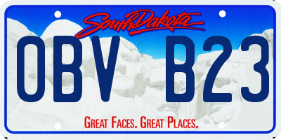 SD license plate 0BVB23