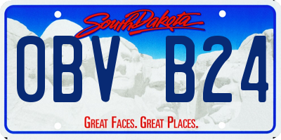 SD license plate 0BVB24