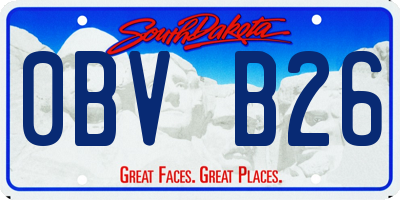 SD license plate 0BVB26