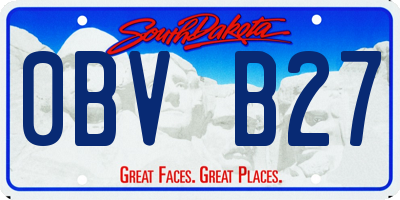 SD license plate 0BVB27