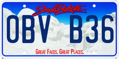 SD license plate 0BVB36