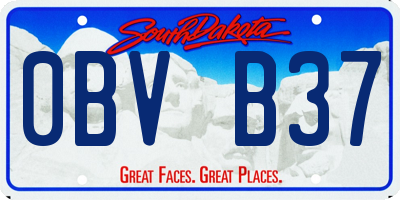 SD license plate 0BVB37
