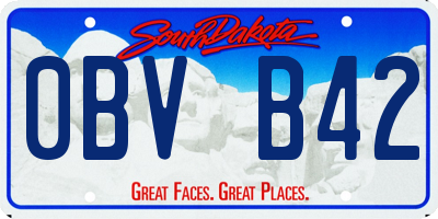 SD license plate 0BVB42
