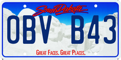SD license plate 0BVB43