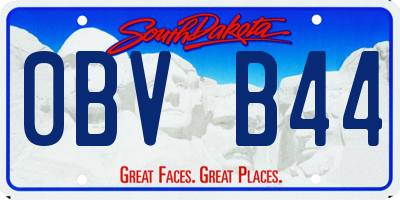 SD license plate 0BVB44