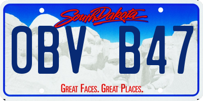 SD license plate 0BVB47