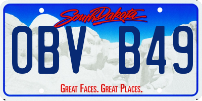 SD license plate 0BVB49