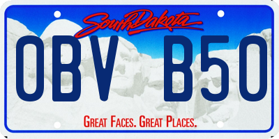 SD license plate 0BVB50