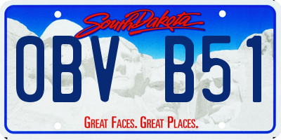 SD license plate 0BVB51
