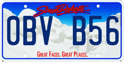 SD license plate 0BVB56