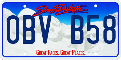 SD license plate 0BVB58