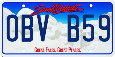 SD license plate 0BVB59