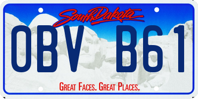 SD license plate 0BVB61