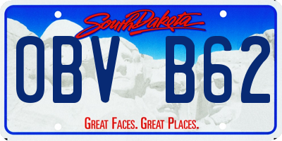 SD license plate 0BVB62