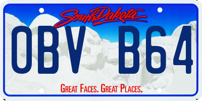 SD license plate 0BVB64