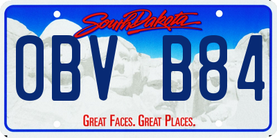 SD license plate 0BVB84