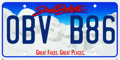 SD license plate 0BVB86