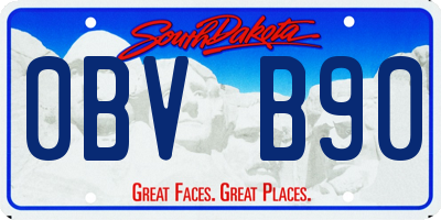 SD license plate 0BVB90