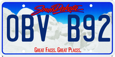 SD license plate 0BVB92