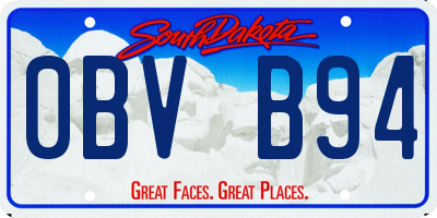SD license plate 0BVB94