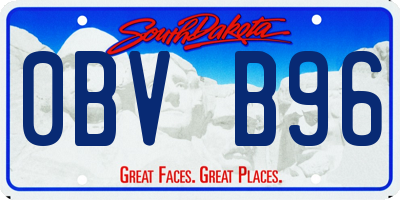 SD license plate 0BVB96