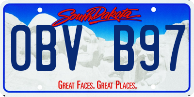 SD license plate 0BVB97