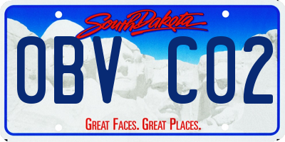 SD license plate 0BVC02