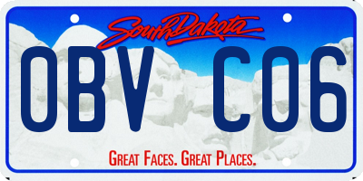 SD license plate 0BVC06