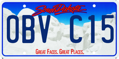 SD license plate 0BVC15
