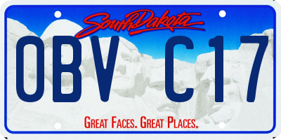 SD license plate 0BVC17