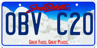 SD license plate 0BVC20