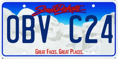 SD license plate 0BVC24