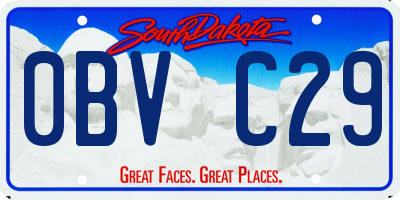 SD license plate 0BVC29