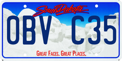 SD license plate 0BVC35