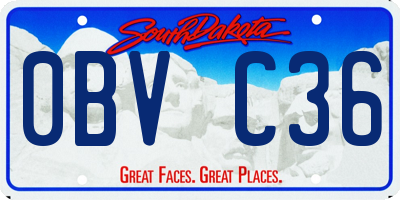 SD license plate 0BVC36