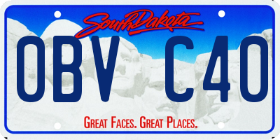 SD license plate 0BVC40