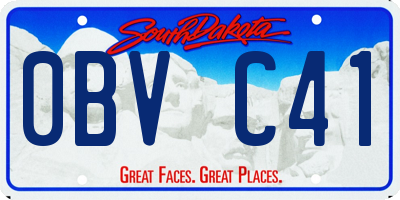 SD license plate 0BVC41