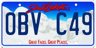 SD license plate 0BVC49