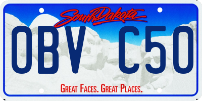 SD license plate 0BVC50