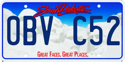 SD license plate 0BVC52