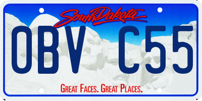 SD license plate 0BVC55